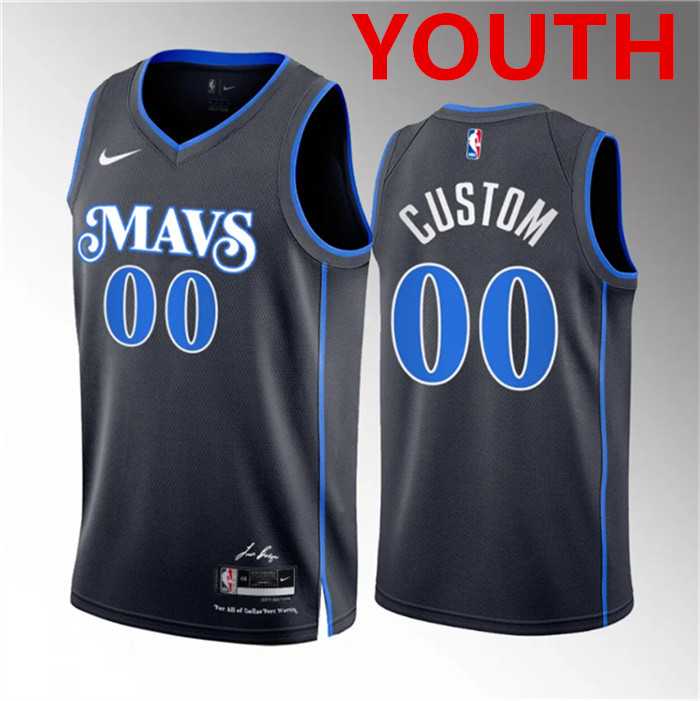 Youth Dallas Mavericks Active Player Custom Black 2023 24 City Edition Stitched Basketball Jersey,We sell and wholesale Youth Dallas Mavericks Active Player Custom Black 2023 24 City Edition Stitched Basketball Jersey on line form chian!